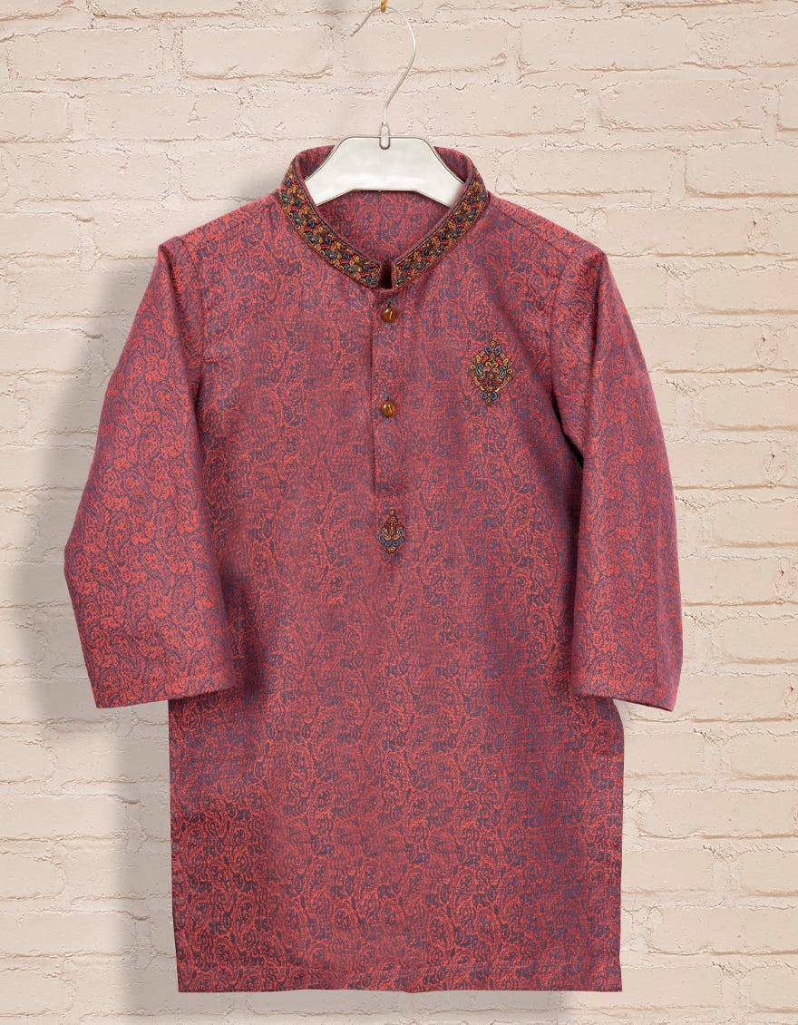 Carrot Red Cotton Special Kameez Shalwar | Jjiks-Sp-35872