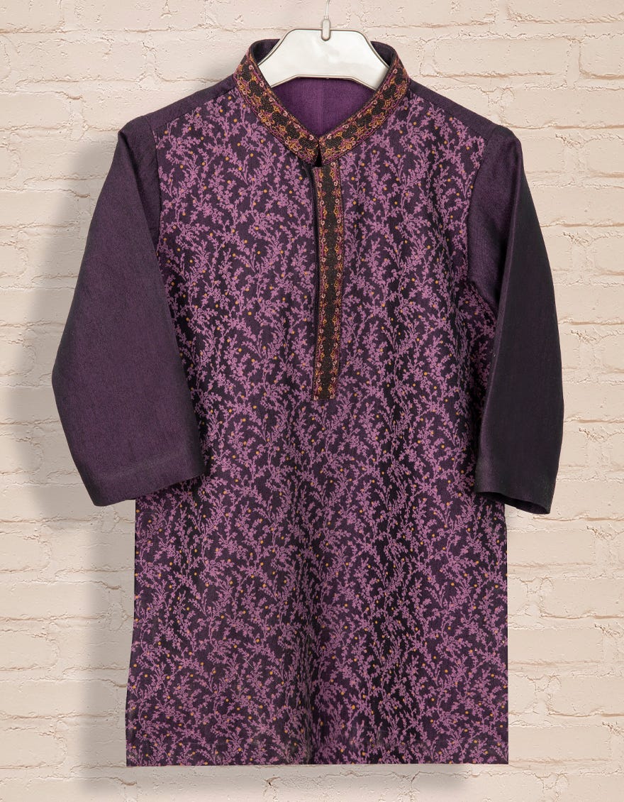 Plum Polyester Special Kameez Shalwar | Jjiks-Sp-38436