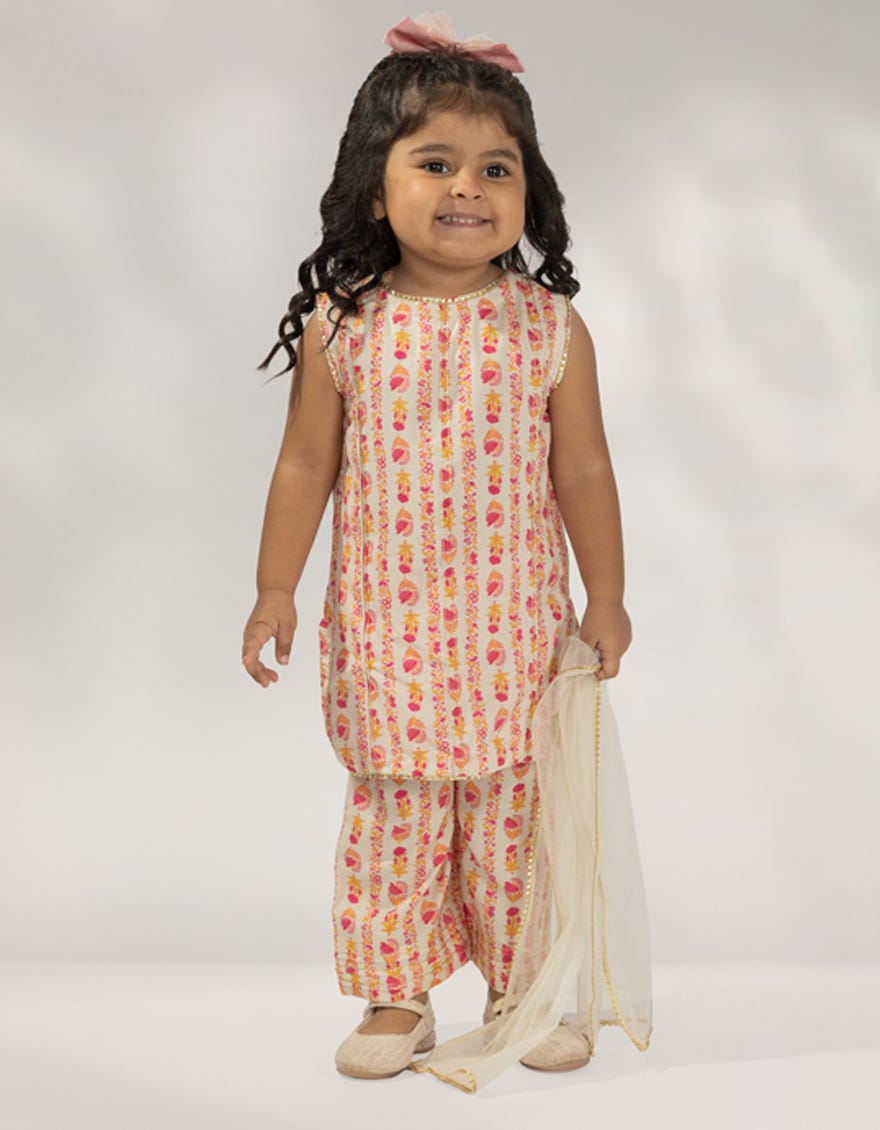 BEIGE LINEN DIGITAL PRINTED 3PC STITCHED