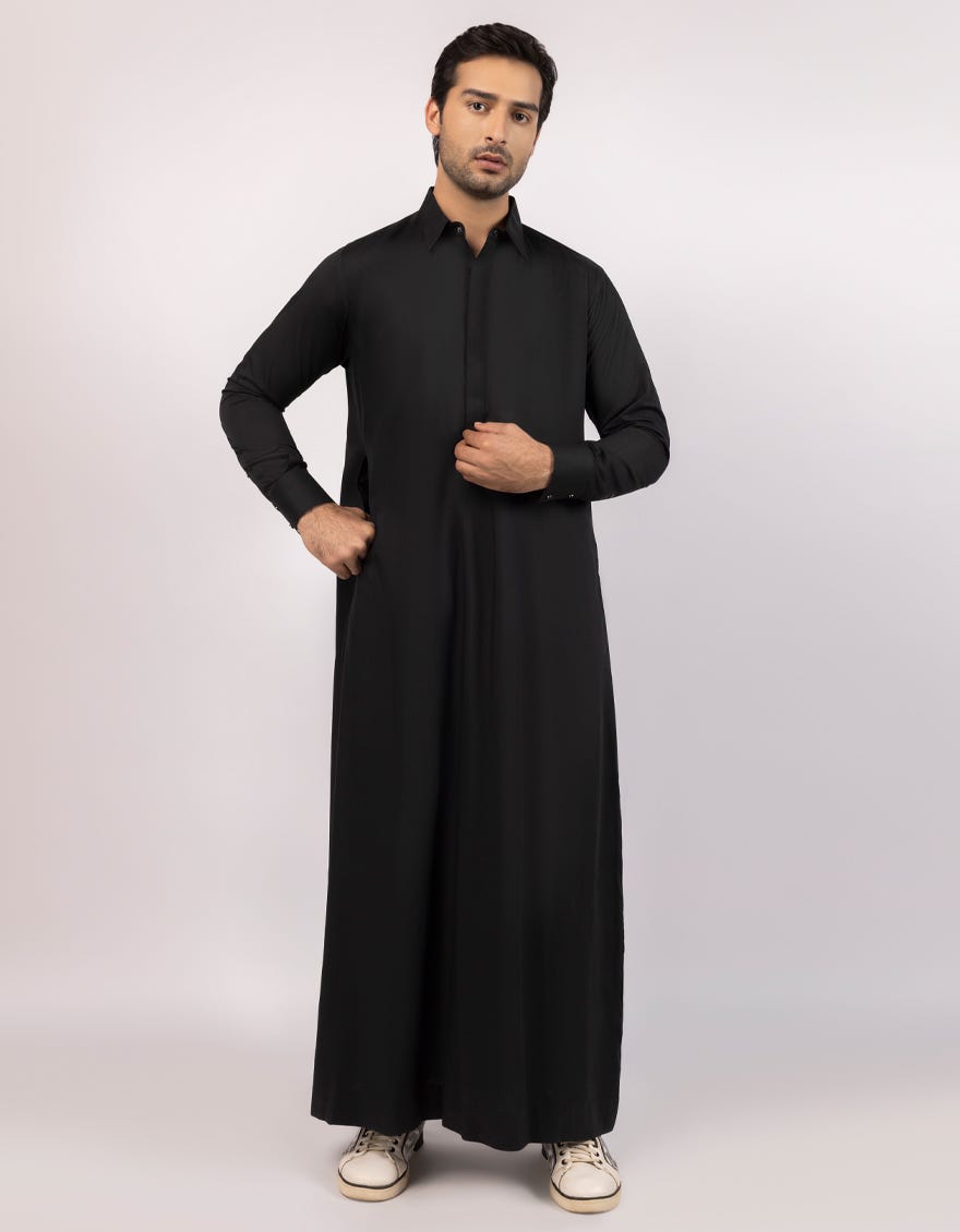 BLACK CASUAL JUBBA