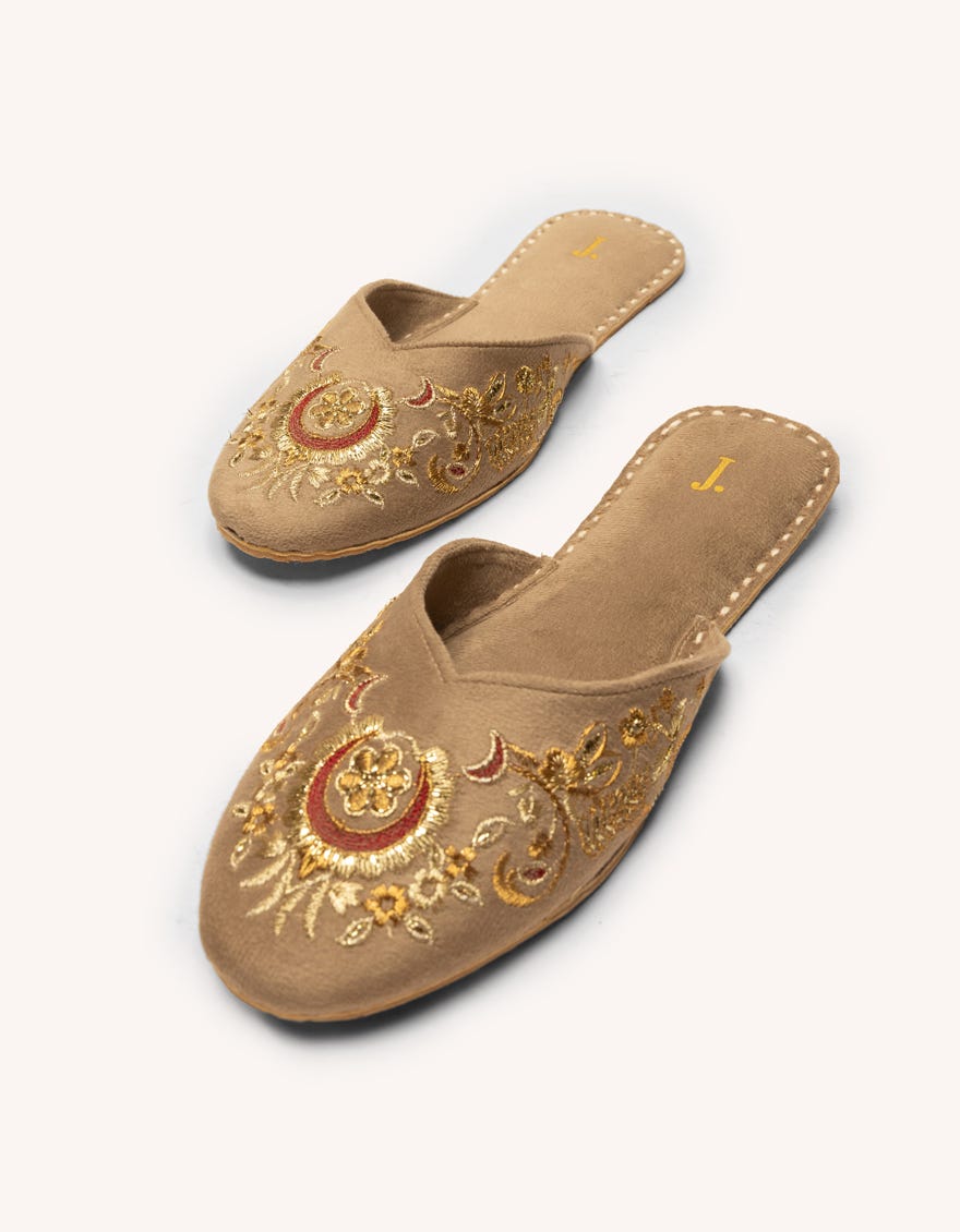 BEIGE SUEDE KHUSSA