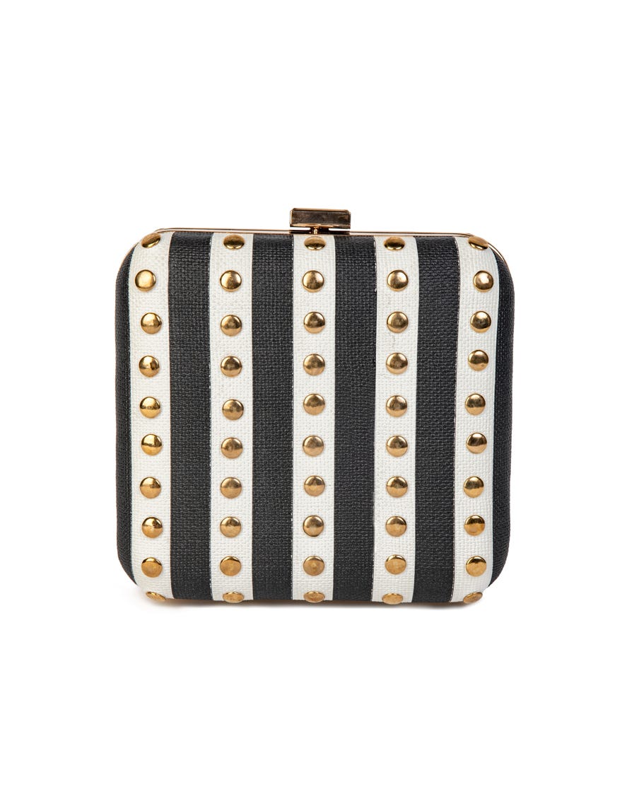 Black-White Rexine Handbag | Jjbl-23-020