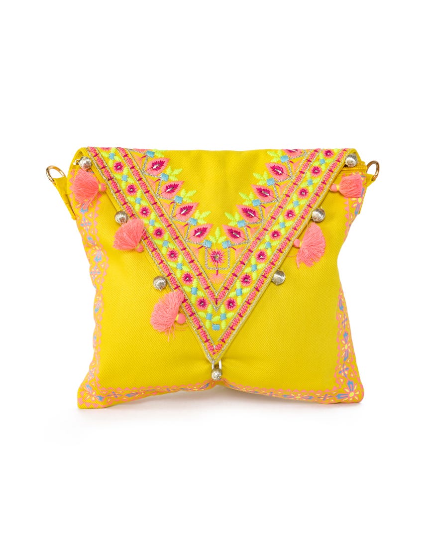 YELLOW CANVAS HANDBAG | JJBL-23-024