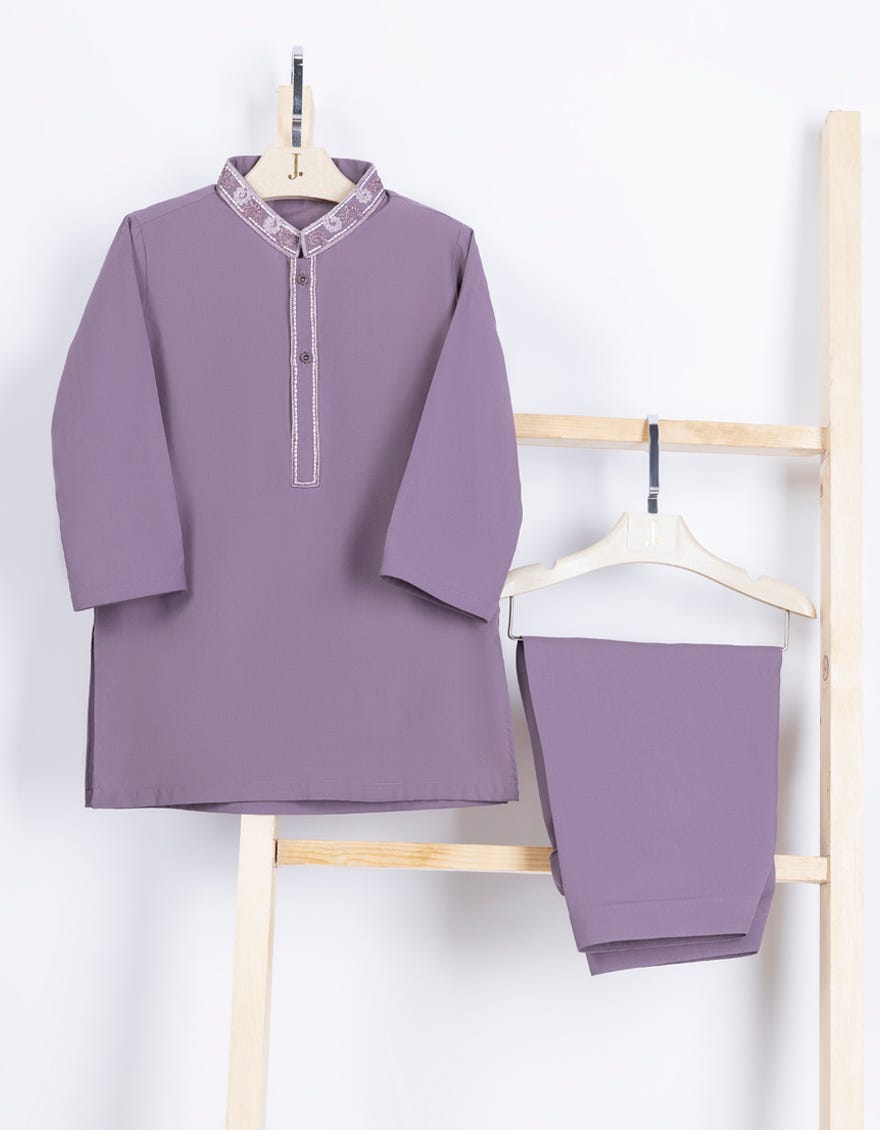 Lilac Blended Kameez Shalwar | Jjiks-A-34738