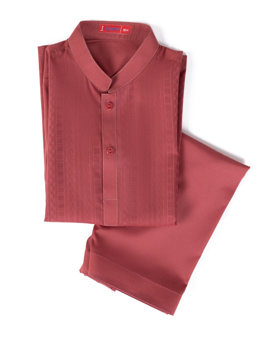 DULL RED BLENDED KAMEEZ SHALWAR | JJIKS-A-34754