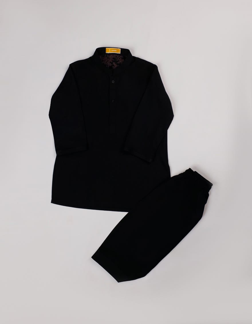BLACK BLENDED KAMEEZ SHALWAR