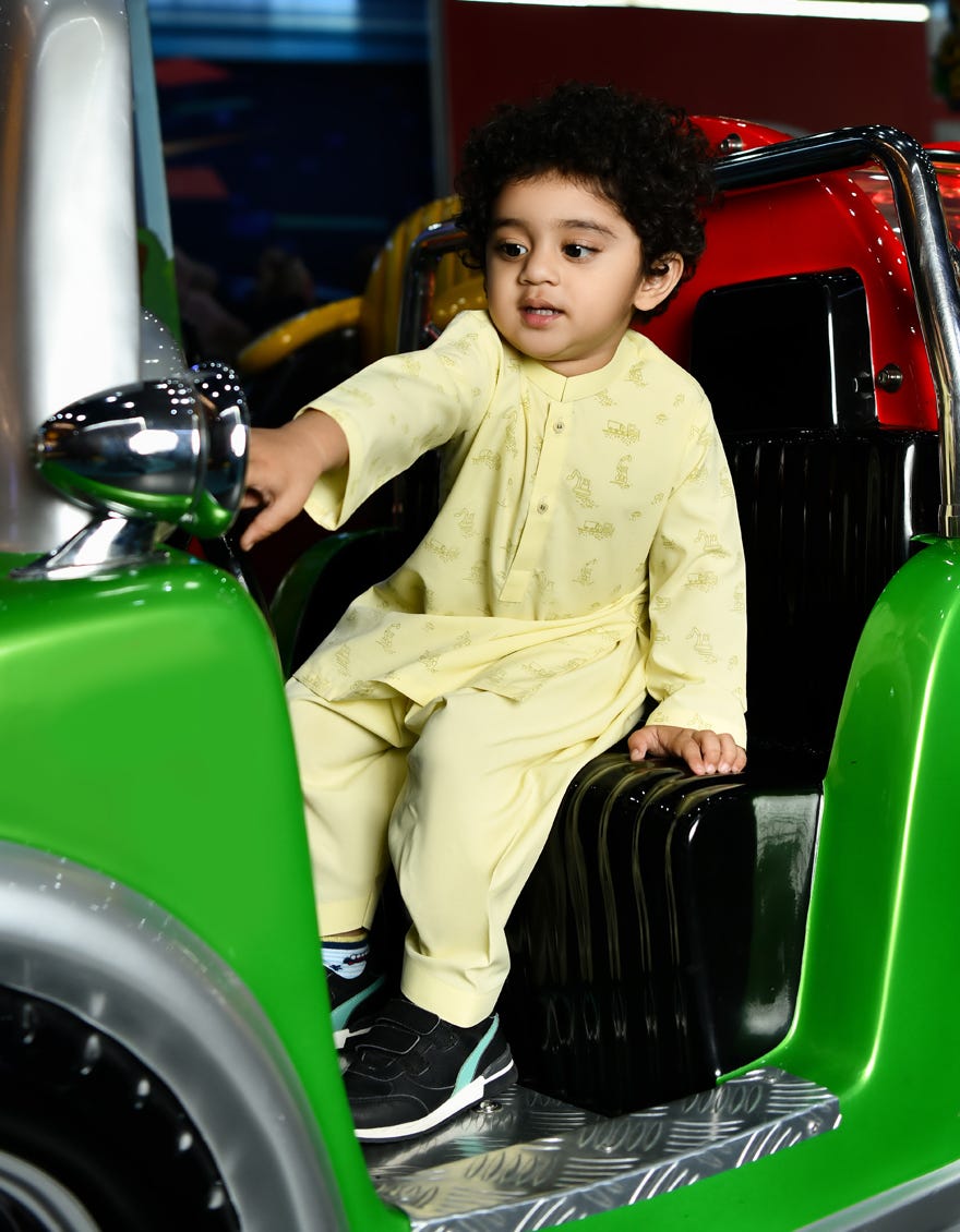Lemon Yellow Blended Kameez Shalwar | Jjiks-S-46107