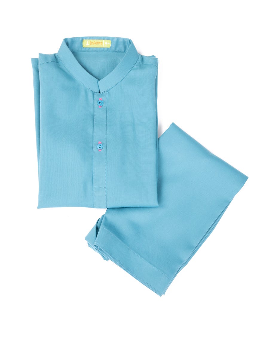 SEA GREEN BLENDED KAMEEZ SHALWAR | JJIKS-A-46386