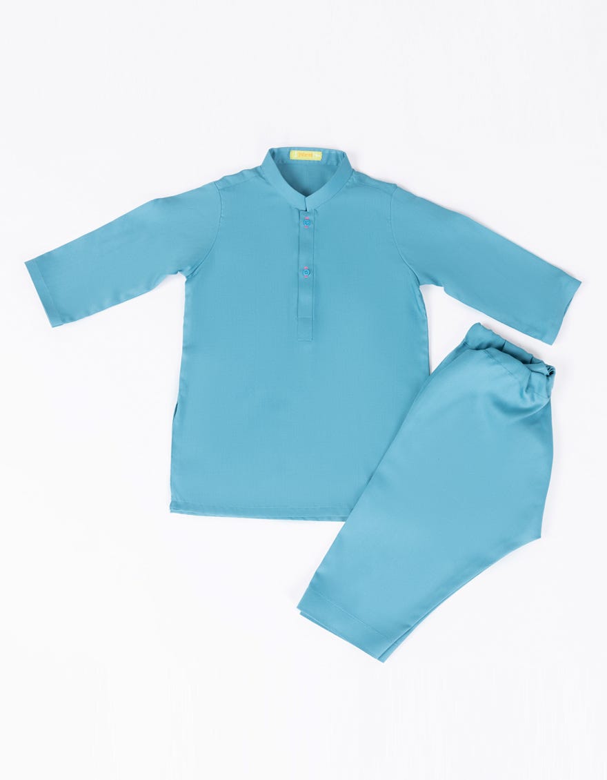 SEA GREEN BLENDED KAMEEZ SHALWAR | JJIKS-A-46386