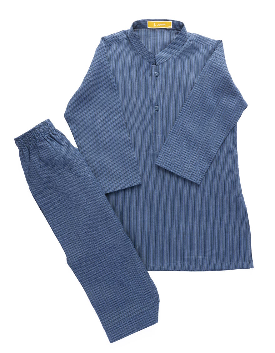 NAVY BLUE COTTON KAMEEZ SHALWAR | JJIKS-A-46620