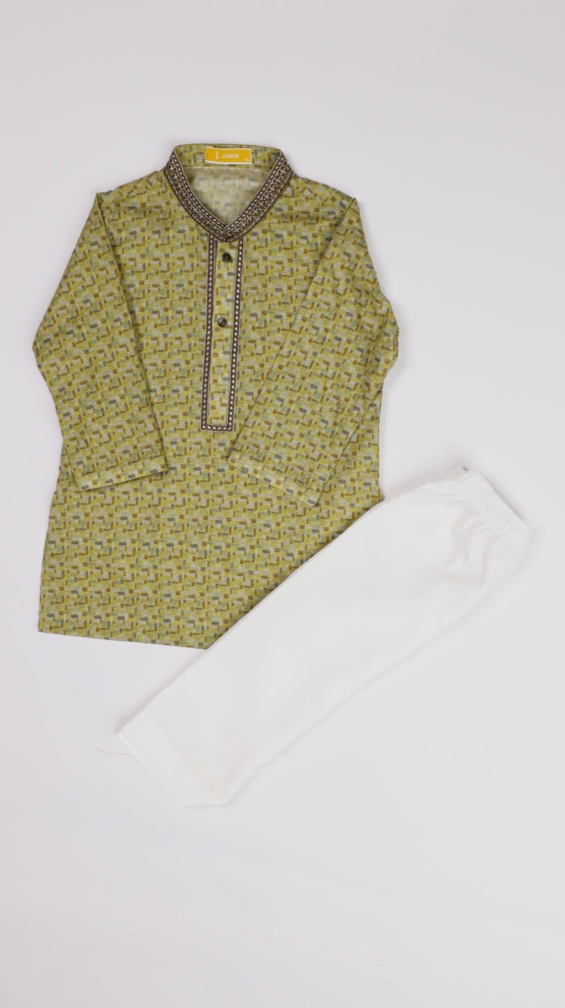 YELLOW LEMON COTTON PRINTED KAMEEZ SHALWAR