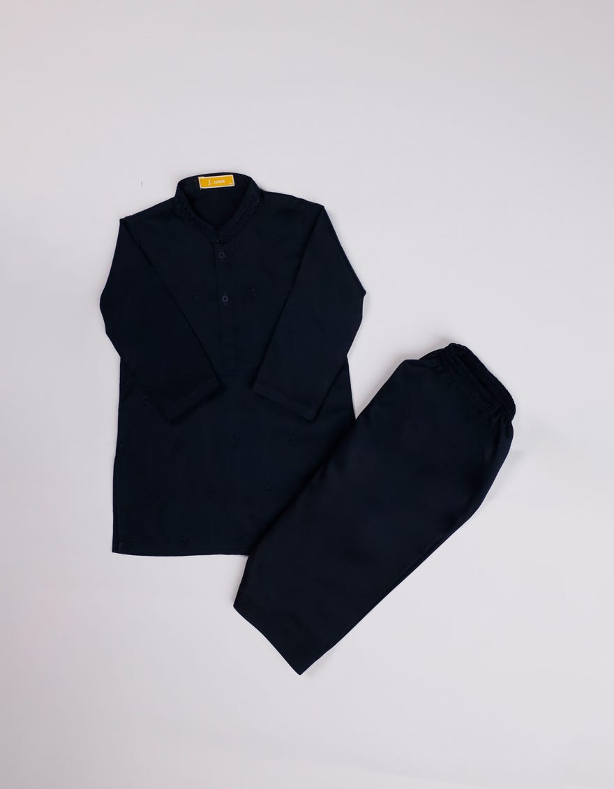 NAVY BLUE BLENDED KAMEEZ SHALWAR