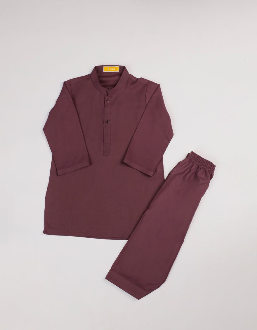 PLUM BLENDED KAMEEZ SHALWAR