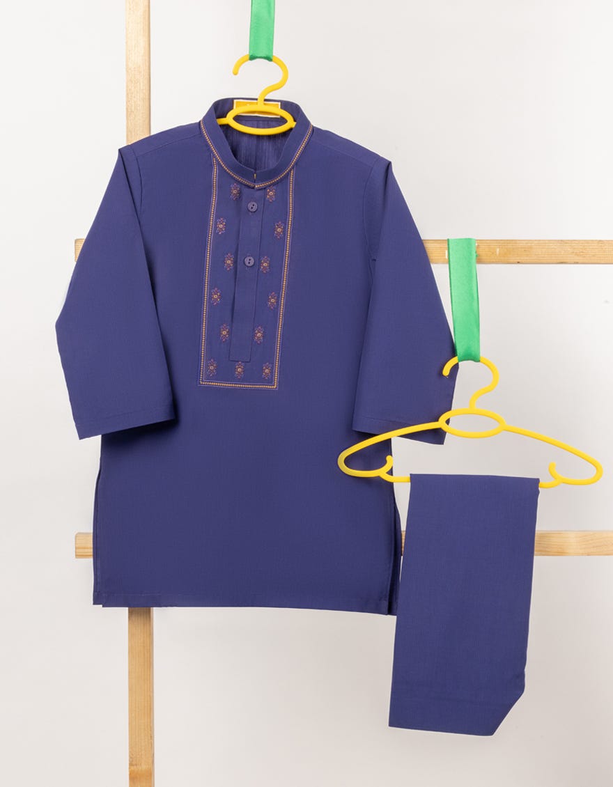 PURPLE BLENDED SEMI-FORMAL KAMEEZ SHALWAR|JJIKSA50111