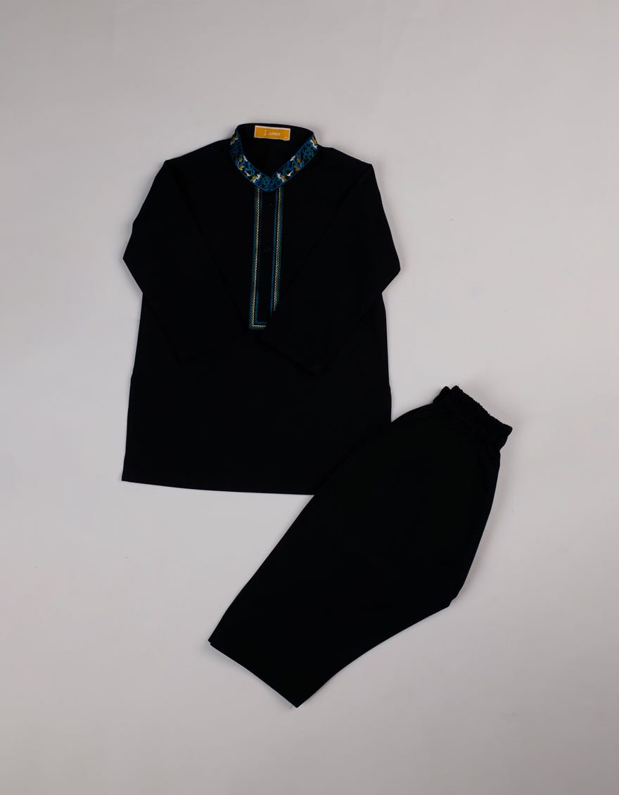 BLACK BLENDED KAMEEZ SHALWAR