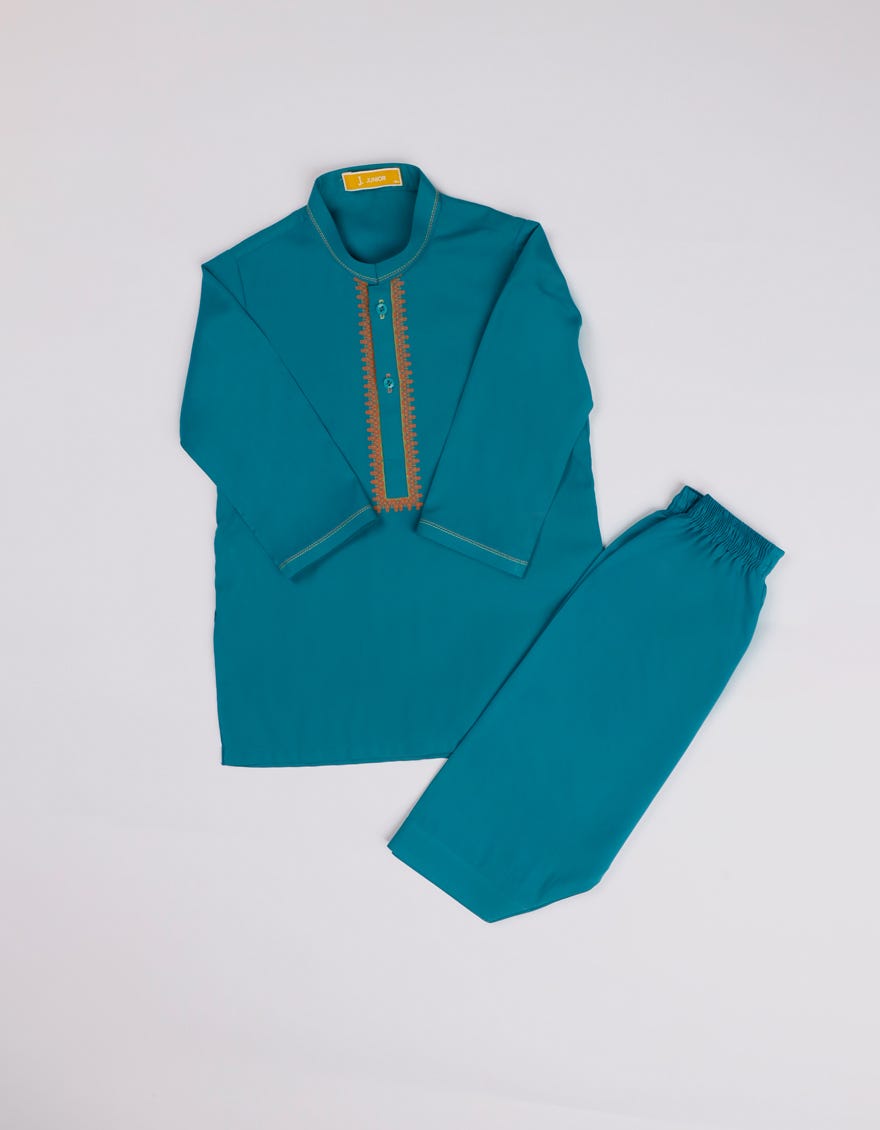 SEA GREEN BLENDED KAMEEZ SHALWAR
