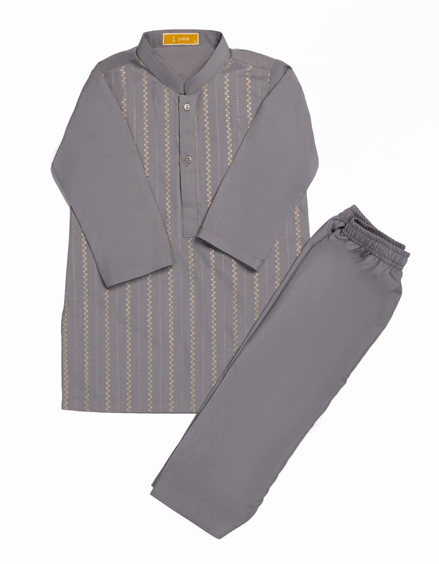 GREY SEMI-FORMAL KAMEEZ SHALWAR