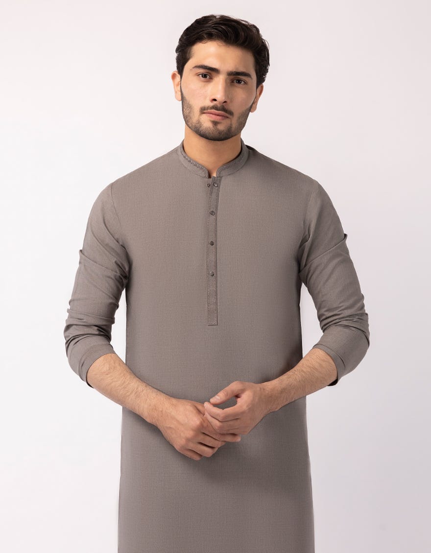 GREY SEMI-FORMAL KURTA