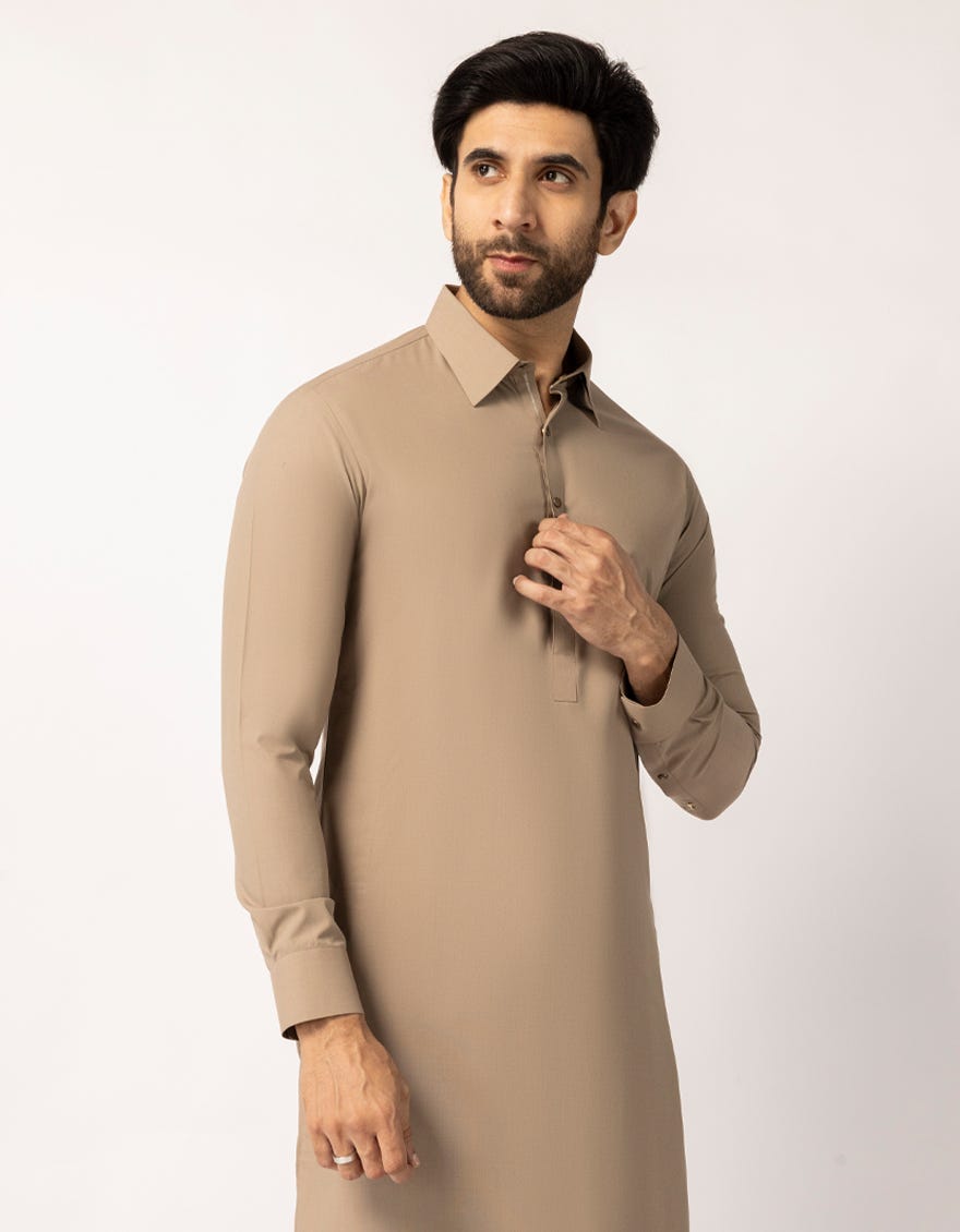 BROWN CASUAL KAMEEZ SHALWAR