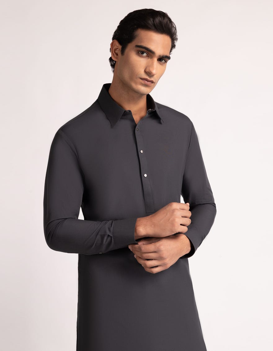 CHARCOAL CASUAL KAMEEZ SHALWAR