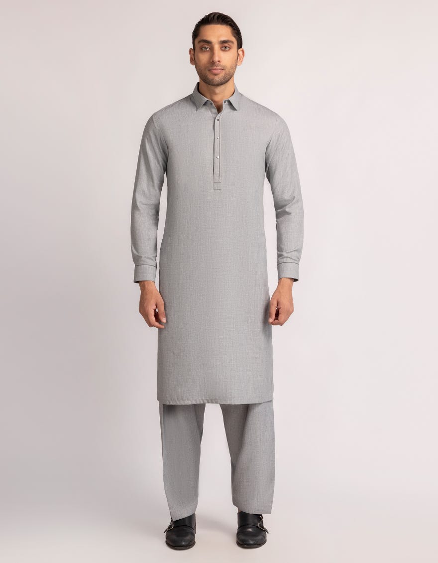 GREY CASUAL KAMEEZ SHALWAR