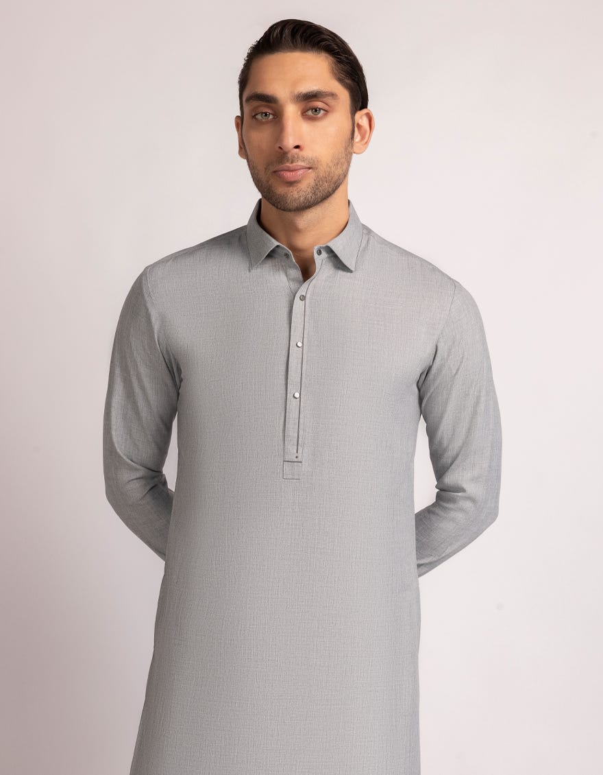 GREY CASUAL KAMEEZ SHALWAR