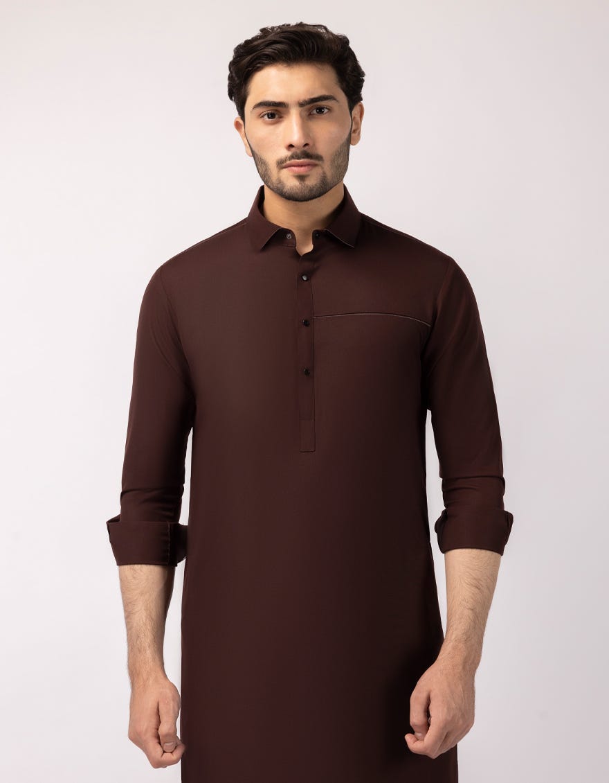 BROWN CASUAL KAMEEZ SHALWAR