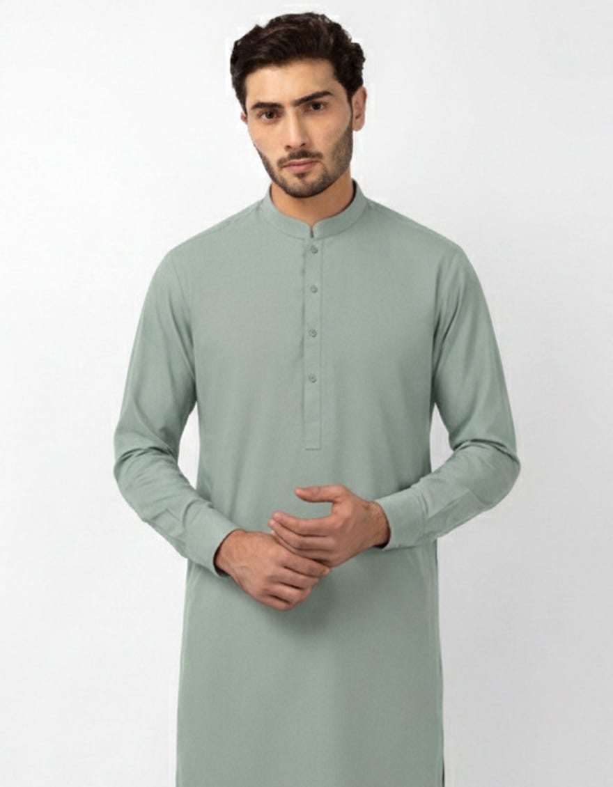 SKY BLUE PLAIN KAMEEZ SHALWAR