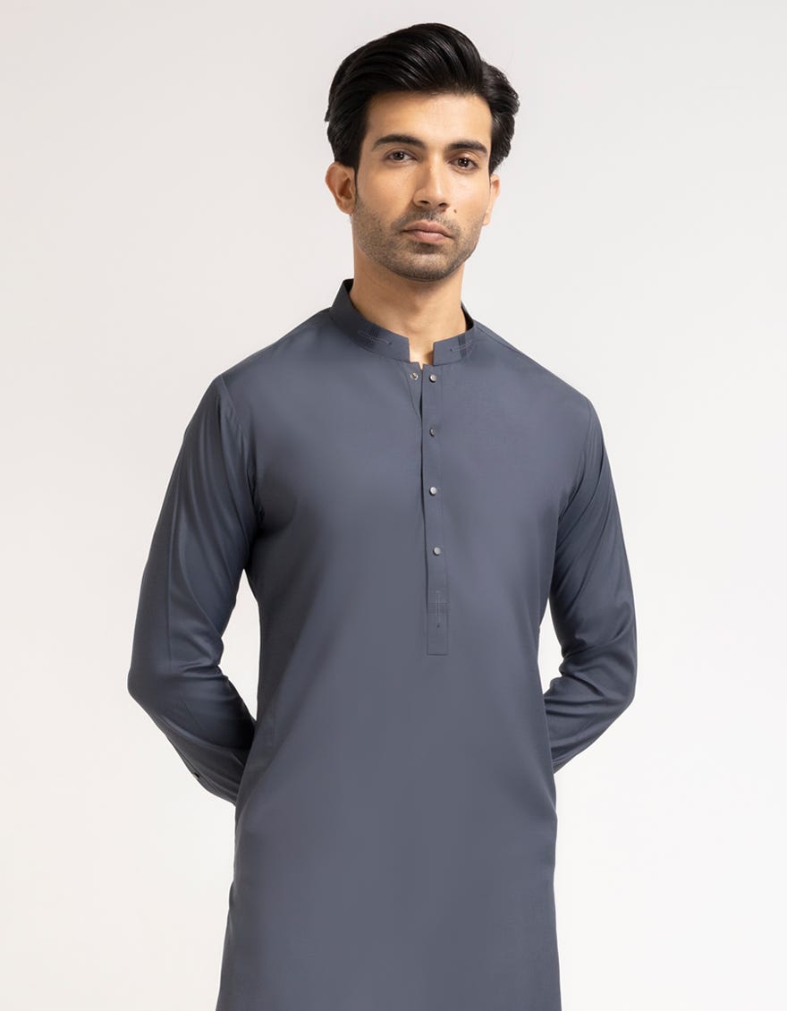 DEEP GREY CASUAL KURTA TROUSERS