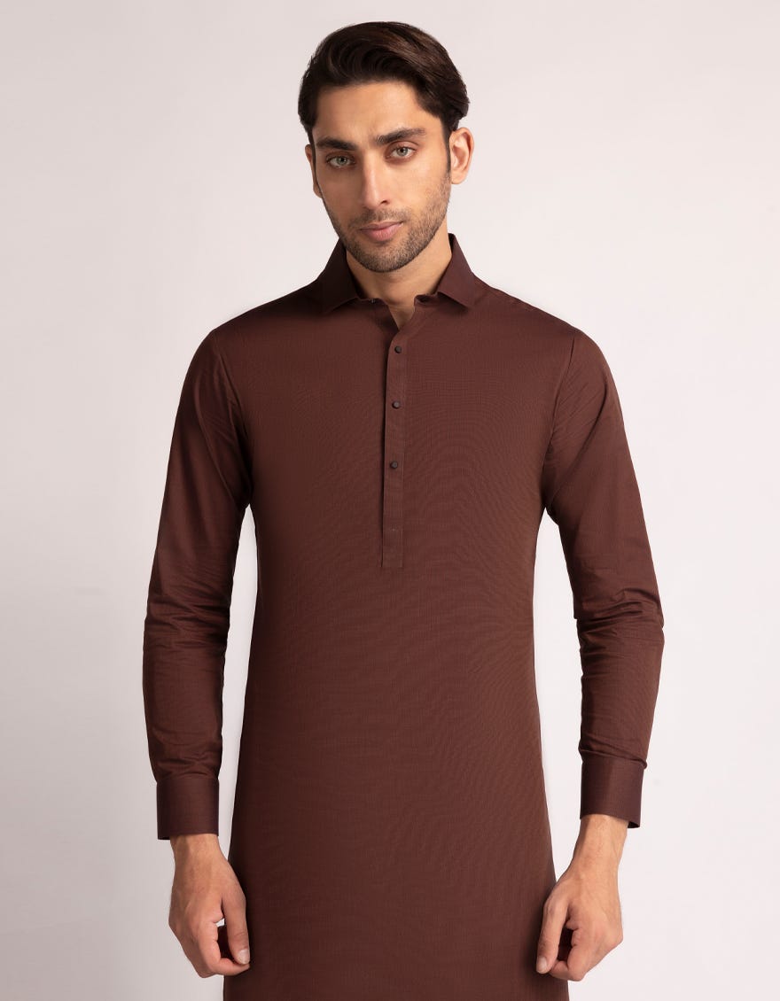 RUST COTTON CASUAL KAMEEZ SHALWAR