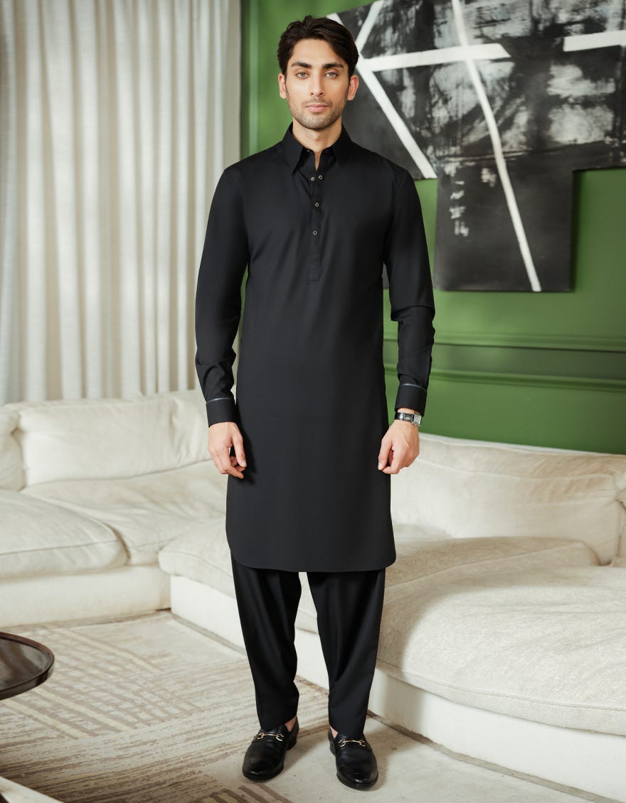BLACK EXCLUSIVE KAMEEZ SHALWAR