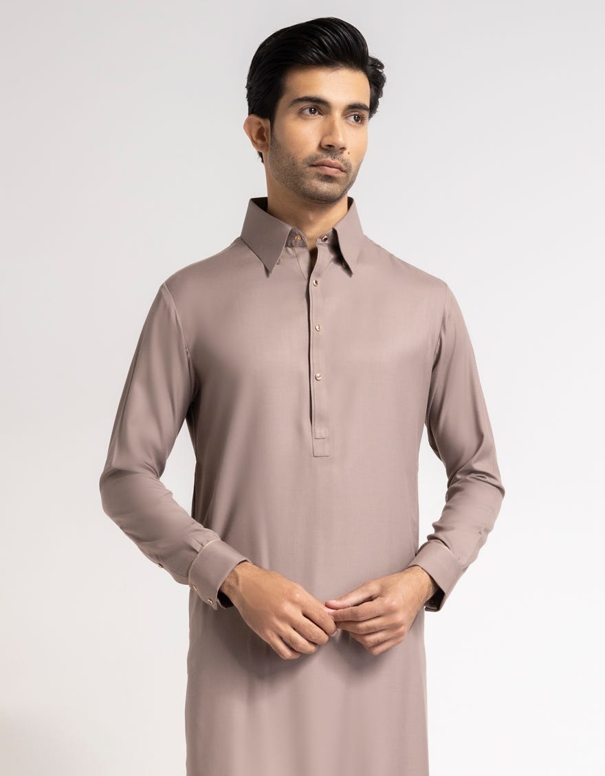 BROWN FORMAL KAMEEZ SHALWAR
