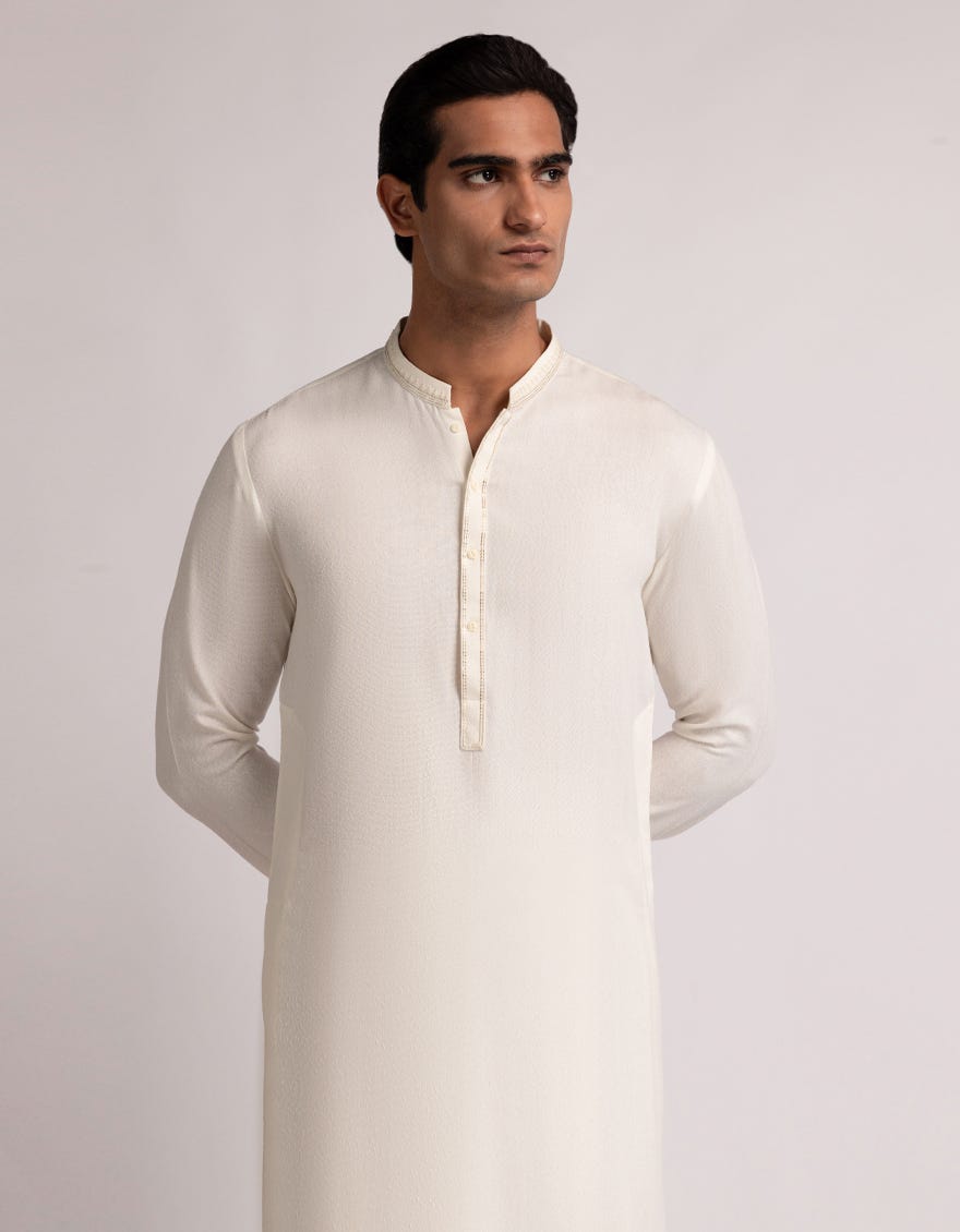 CREAM FORMAL KAMEEZ SHALWAR
