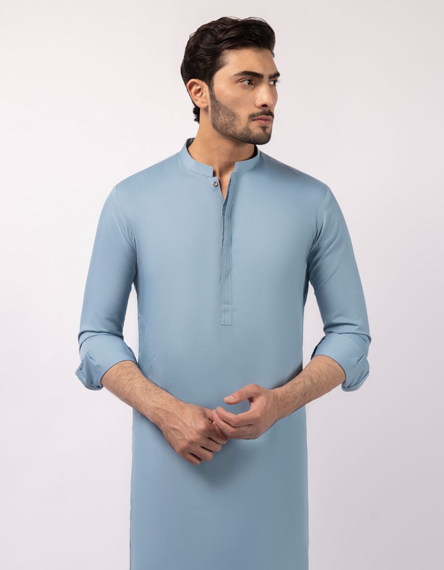 SKY BLUE CASUAL KAMEEZ SHALWAR