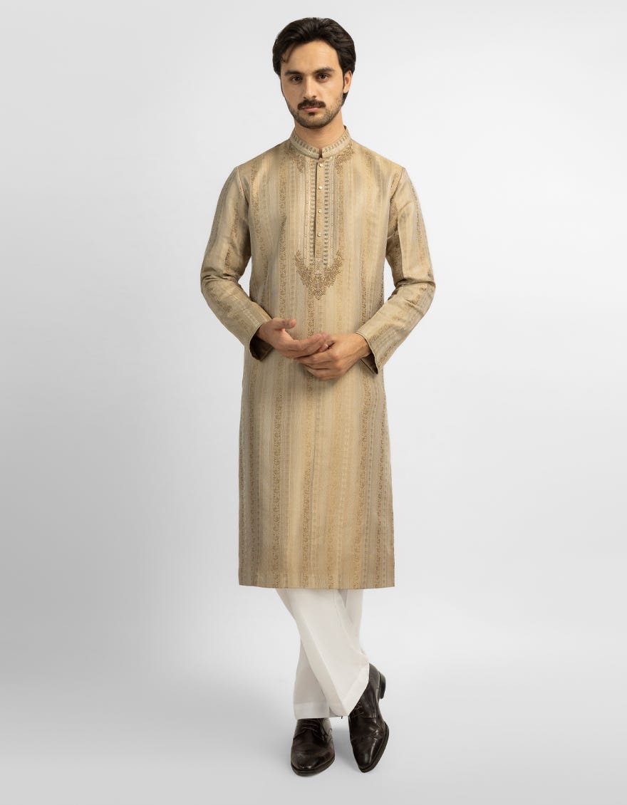 ANTIQUE GOLD FORMAL KURTA