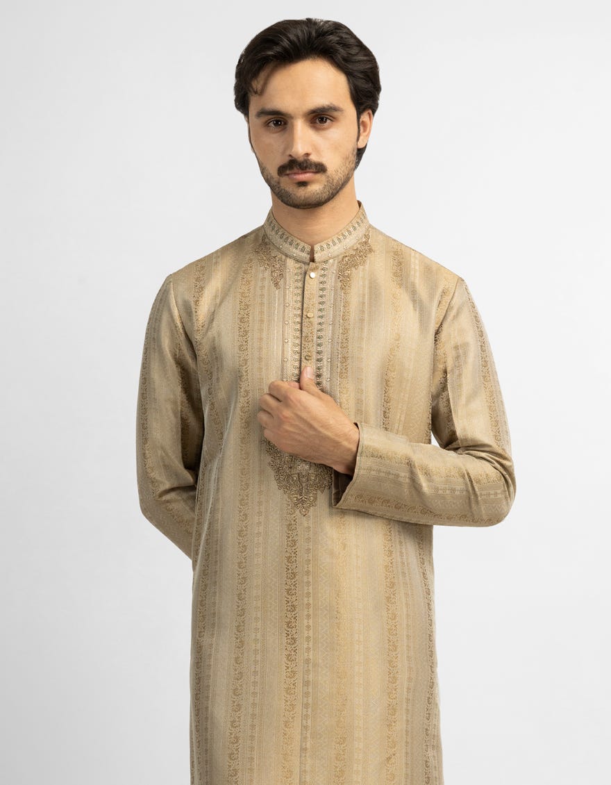 ANTIQUE GOLD FORMAL KURTA