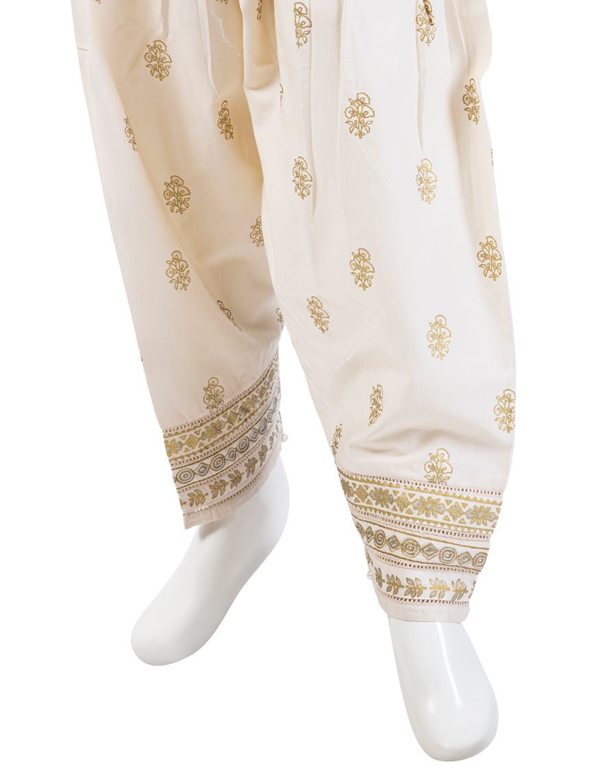Off White Lawn Trousers | Jjlt-S-23-8003