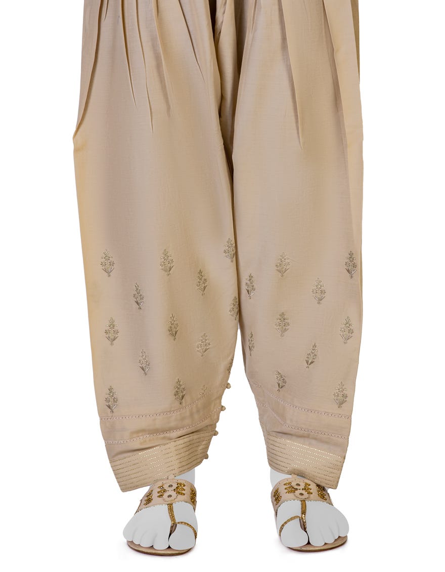 Beige Lawn Shalwar | Jjlt-S-23-8022A