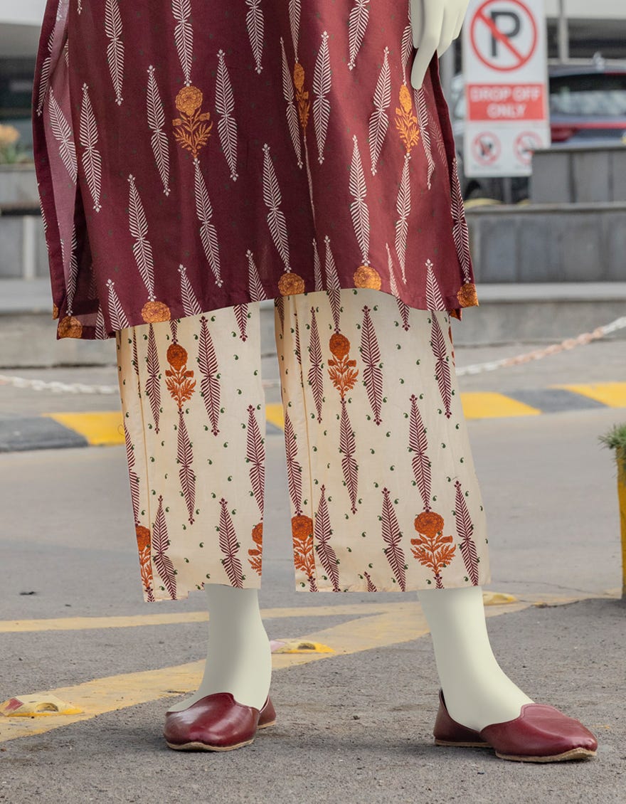 Maroon Lawn Trousers | Jjlt-S-24-367