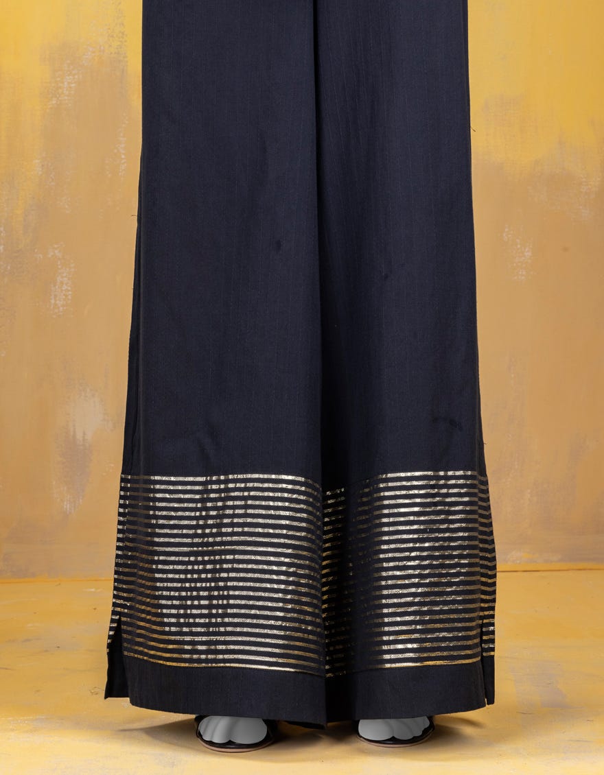 Black Khaddi Trousers | Jjlt-S-24-8013