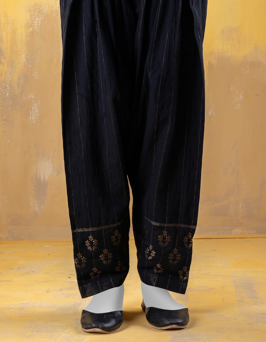 Black Khaddi Shalwar | Jjlt-S-24-8016