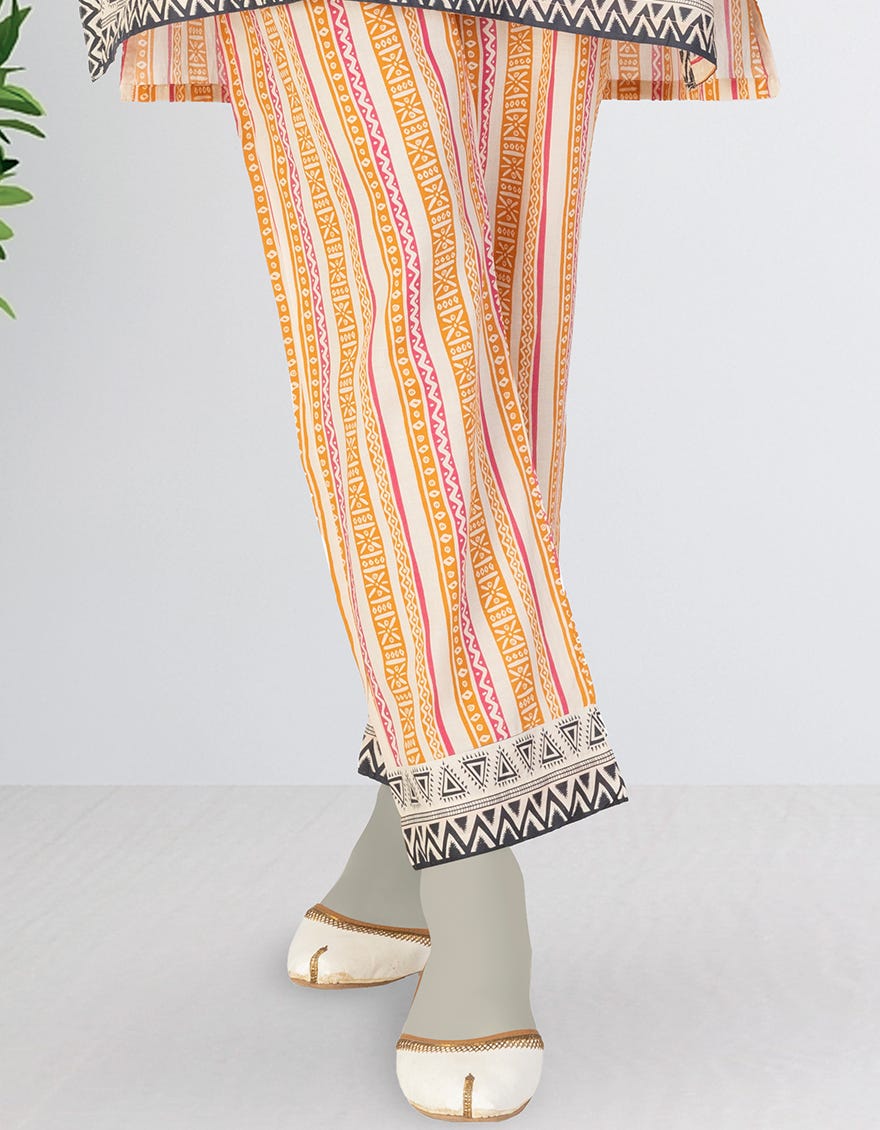 MULTICOLOR PRINTED LAWN TROUSERS