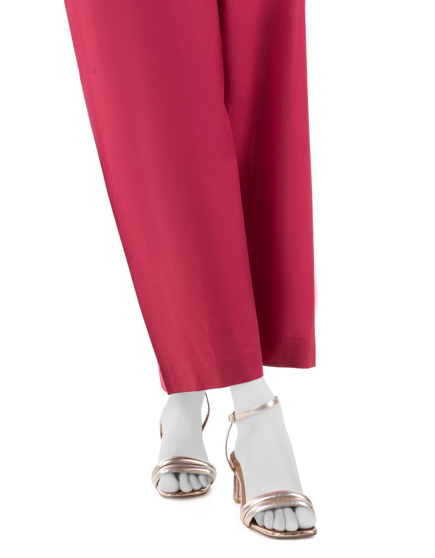 MAROON LAWN PLAIN TROUSER