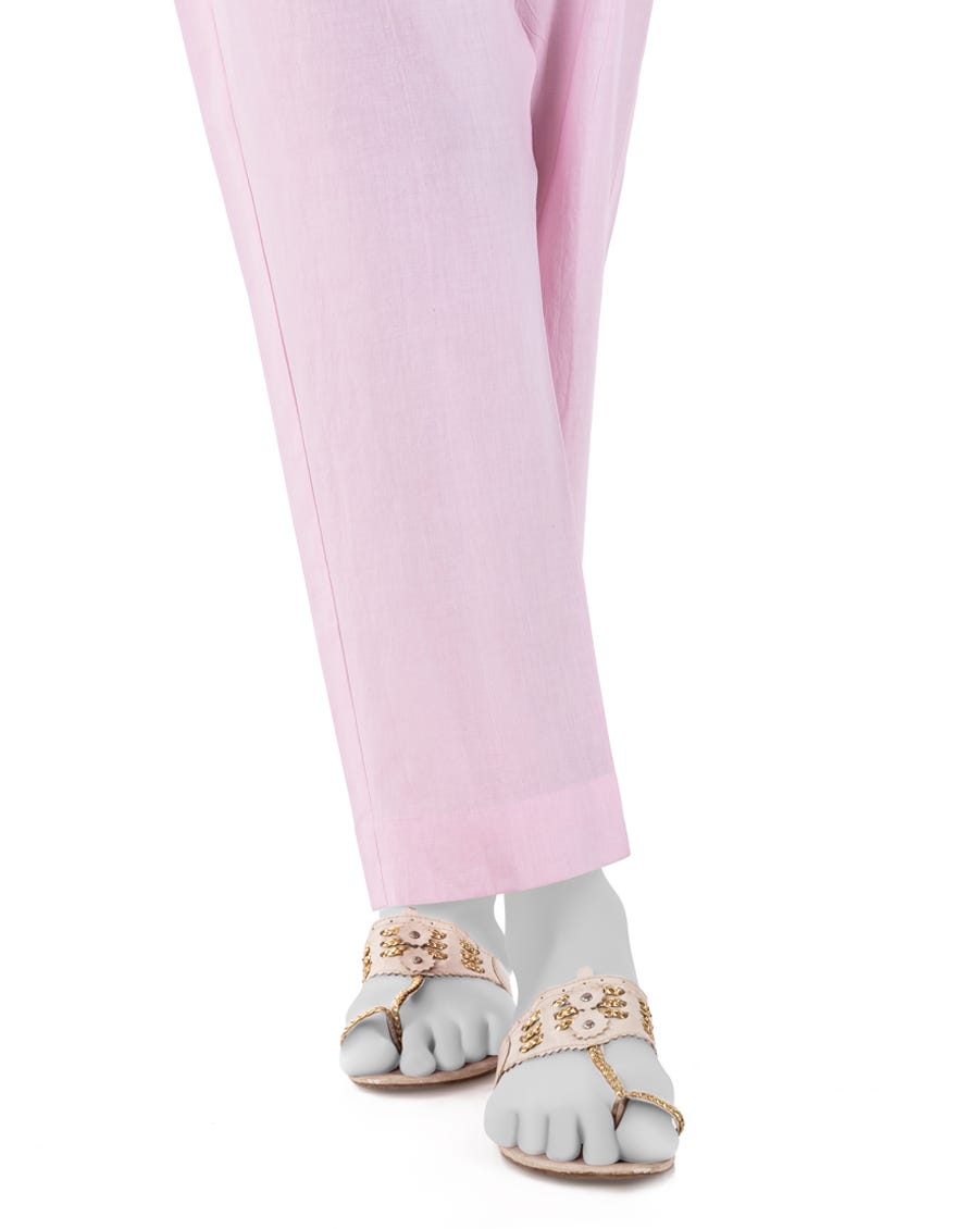 PINK LAWN PLAIN TROUSER