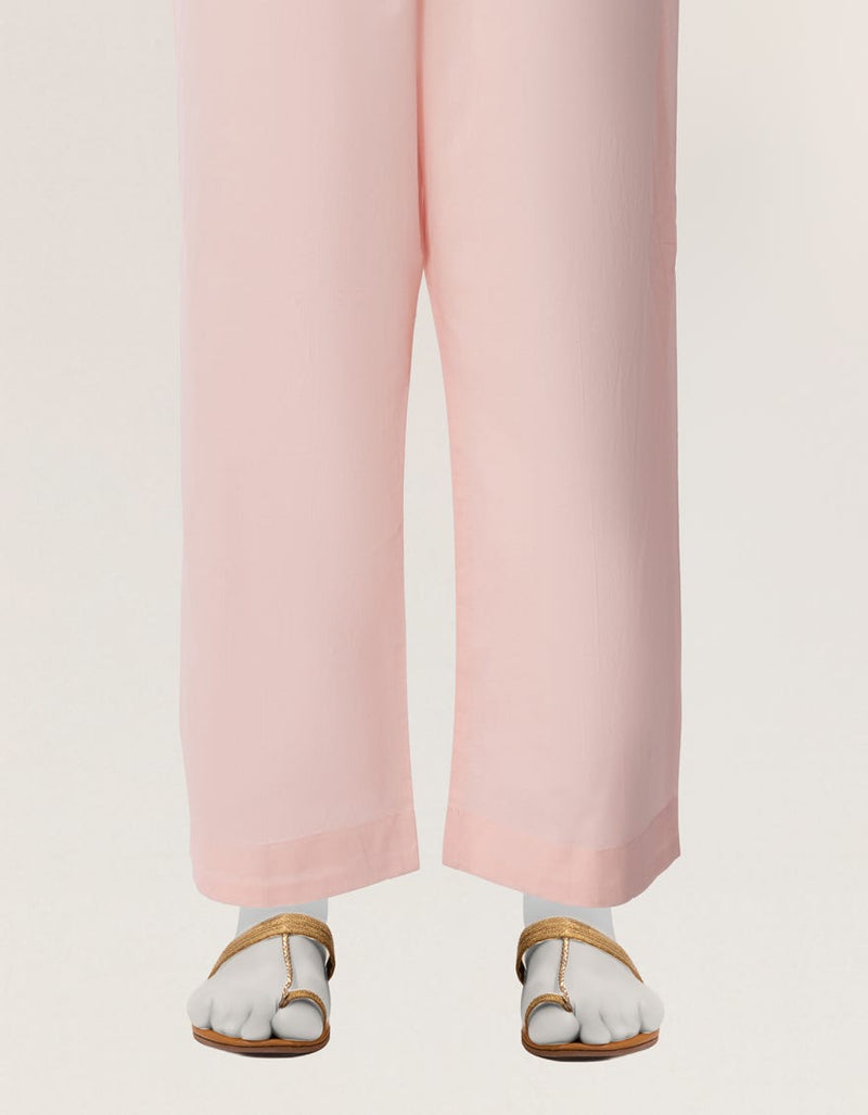 PINK LAWN DYED TROUSERS