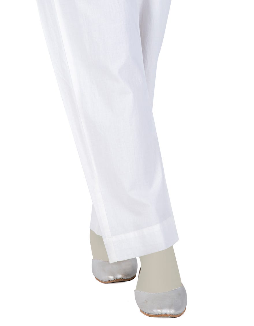 White Khaddar Trousers | Jjlt-S-24-8031-A