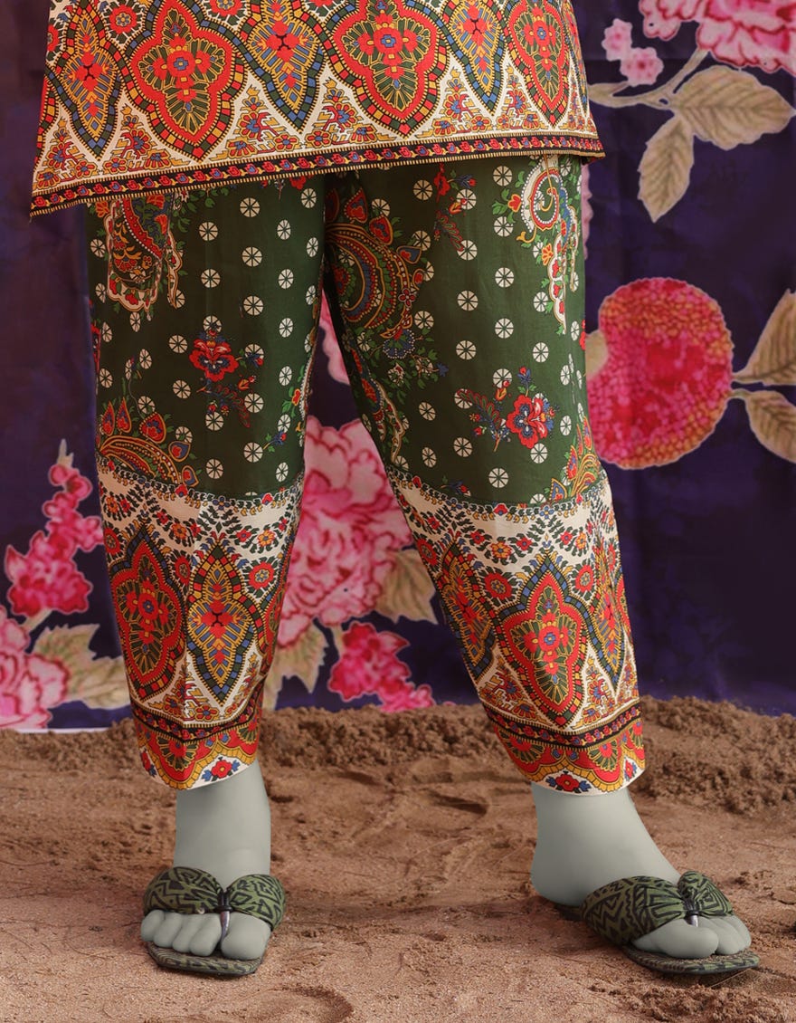 GREEN LAWN PRINTED SHALWAR | JJLT-S-25-301
