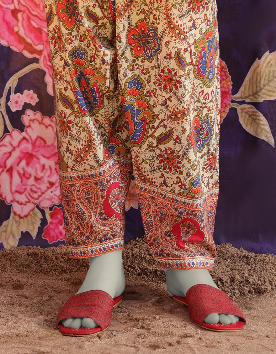 MULTICOLOR LAWN PRINTED SHALWAR | JJLT-S-25-302