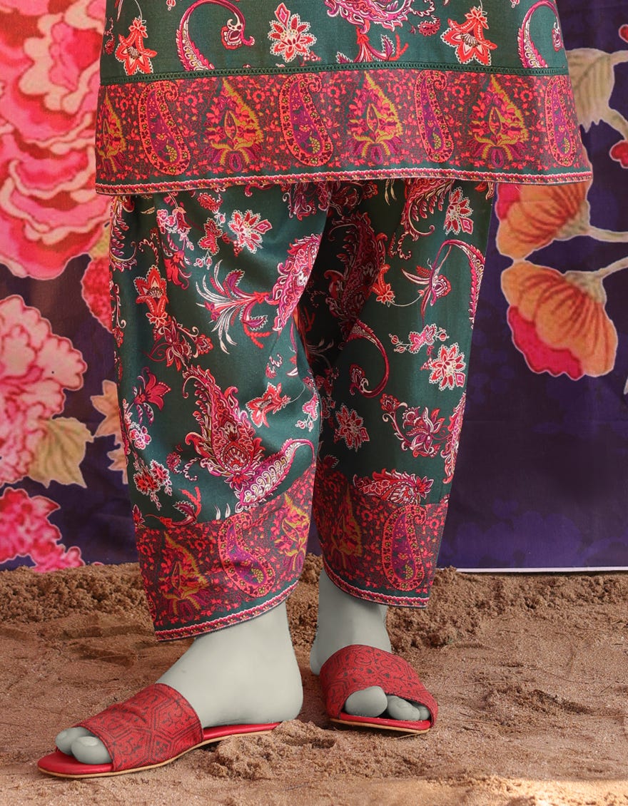 GREEN LAWN PRINTED SHALWAR | JJLT-S-25-304