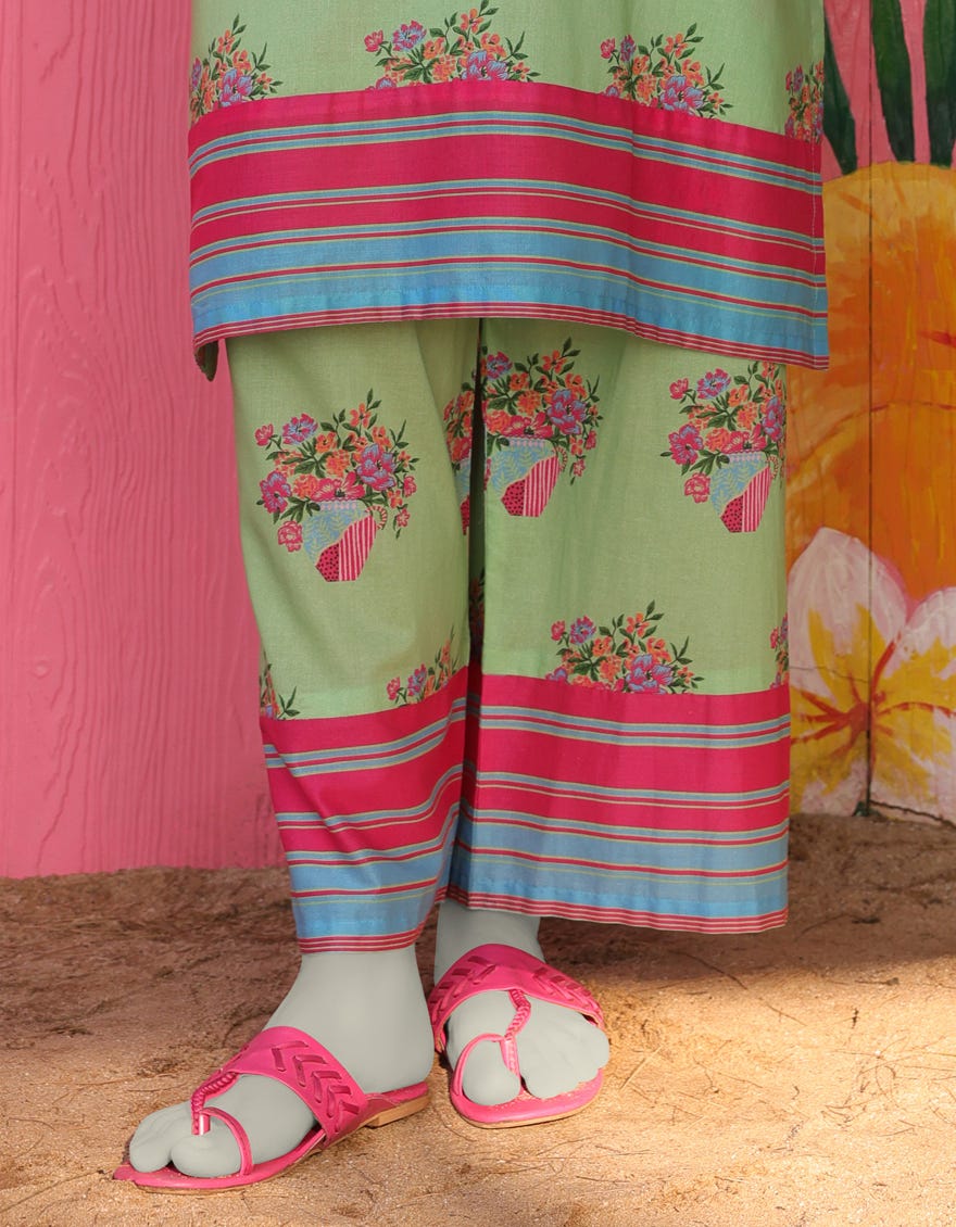 GREEN LAWN PRINTED TROUSERS